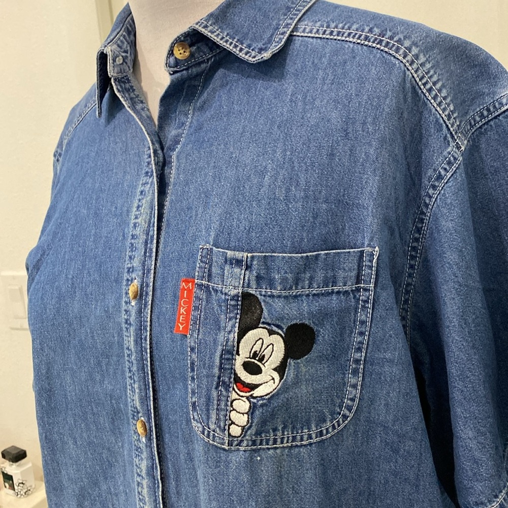 Vintage 90’s Mickey Unlimited by Jerry Leigh, 💯% Cotton Button Up |Size 18/20